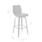 Armen Living Renee 26" Swivel Gray Faux Leather and Black Wood Bar Stool LCRNBABLGR26 - alternate 10